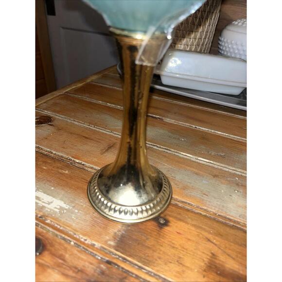 Vintage Avon Light Green Regence Candle Holder With Pedestal (1968)/ Easter. - Picture 2 of 3